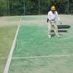 スポーツ施設　学校法人柳学園　テニスコート改修工事