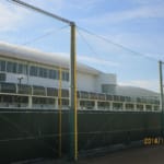 スポーツ施設　淡路市立津名中学校防球ネット設置工事