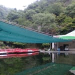 スポーツ施設　有馬マス池　遮光ネット設置工事