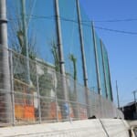 スポーツ施設　明石市立人丸小学校　南面防球ネット設置工事-施工完了