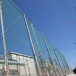 スポーツ施設　明石市立人丸小学校　南面防球ネット設置工事-施工完了