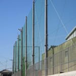 スポーツ施設　明石市立人丸小学校　南面防球ネット設置工事-施工完了