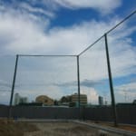 神戸市立新商業高校 テニスコート施工-施工中