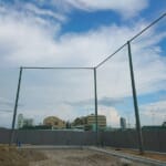 スポーツ施設　神戸市立 新商業高等学校　平成28年施行予定テニスコート施工-施工中