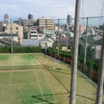 神戸市立新商業高校 テニスコート施工-施工完了
