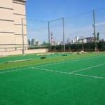 スポーツ施設　神戸市立 新商業高等学校　平成28年施行予定テニスコート施工-施工完了