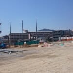 スポーツ施設　神戸市立 新商業高等学校　グラウンド整備・防球ネット設置工事