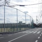 スポーツ施設　箕面市立第二中学校　防球ネット設置工事