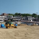スポーツ施設　神戸市立 新商業高等学校　グラウンド整備・防球ネット設置工事