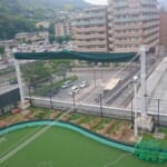スポーツ施設　神戸市北区　谷上保育園遮光ネット設置工事
